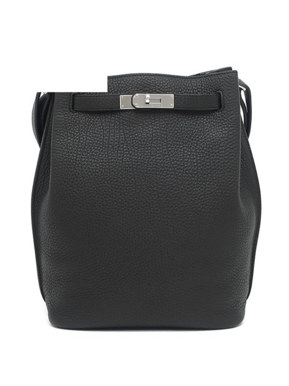 Hermes Shoulder Bag So Kelly 22 Togo Black Silver